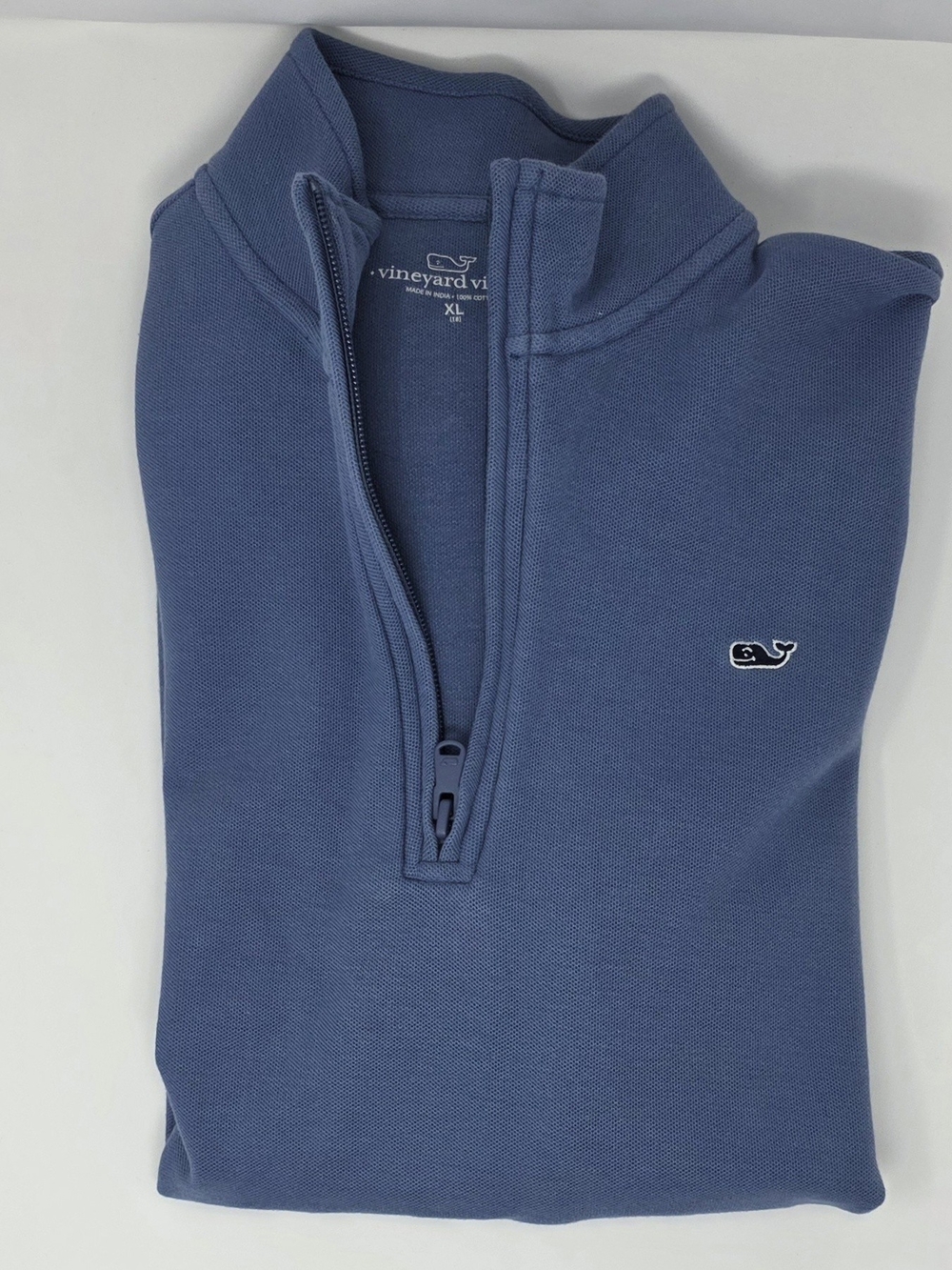 Vineyard Vines Blue Quarter-Zip Pullover Sweater